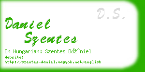 daniel szentes business card